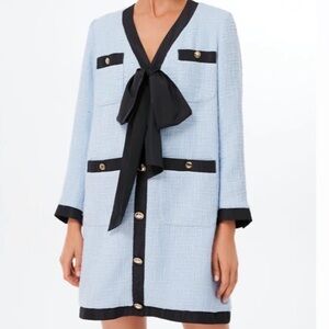 Light Blue CocoTweed Bow Dress